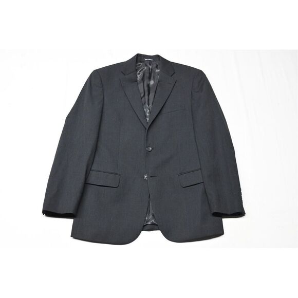 Pronto Uomo Platinum 40R Charcoal Gray 100% Wool Mens Blazer Sport